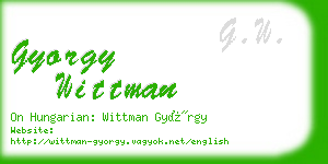 gyorgy wittman business card